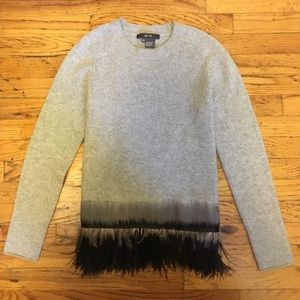 100% Cashmere Grey Ombré Sweater